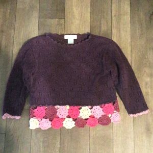 EMMA'S GARDEN SIZE 4T.BO HO CROCHET SWEATER